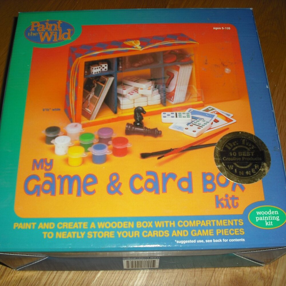 Paint the Wild My Game & Card Box Wooden painting kit Brand New